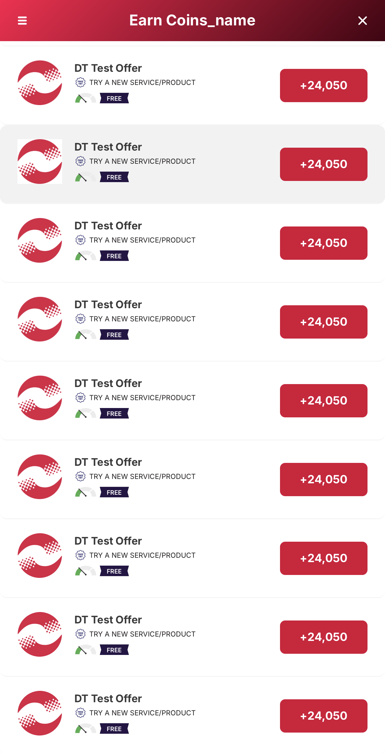 Test Offers