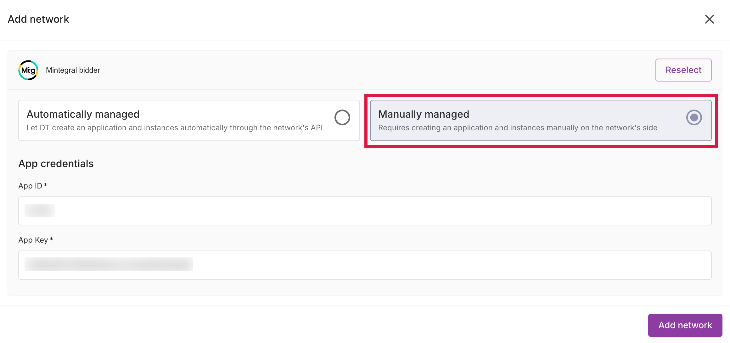 Mintegral parameters for Manual bidding management in FairBid